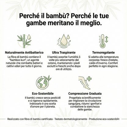 Rimedio Naturale in Bambù contro Gambe Gonfie e Vene Varicose